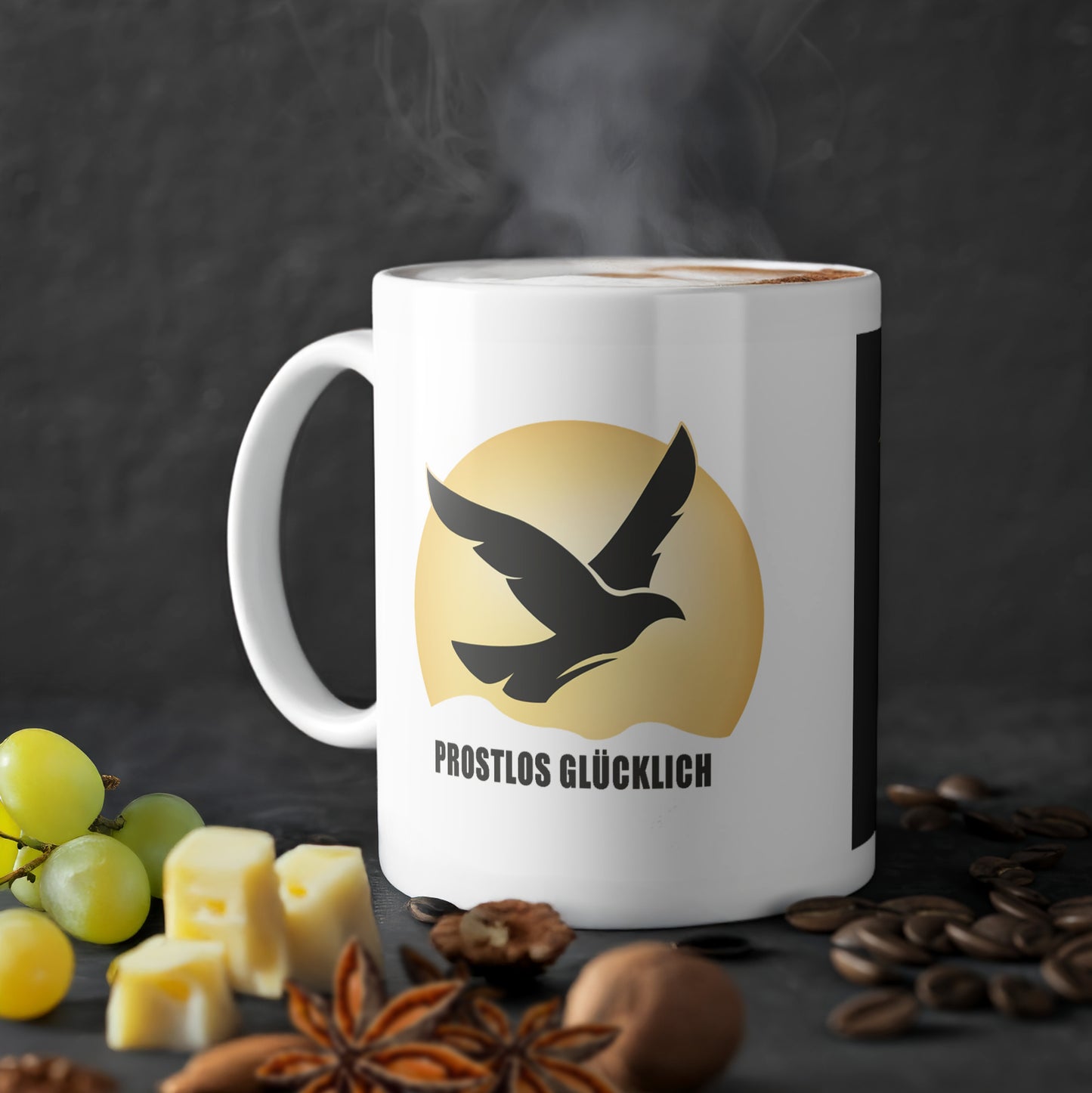 Geschenk Tasse Neuanfang & Klarheit – Vom Schatten ins Licht Statement | Keramiktasse nüchtern leben | Prostlos Glücklich Tasse | Motivation