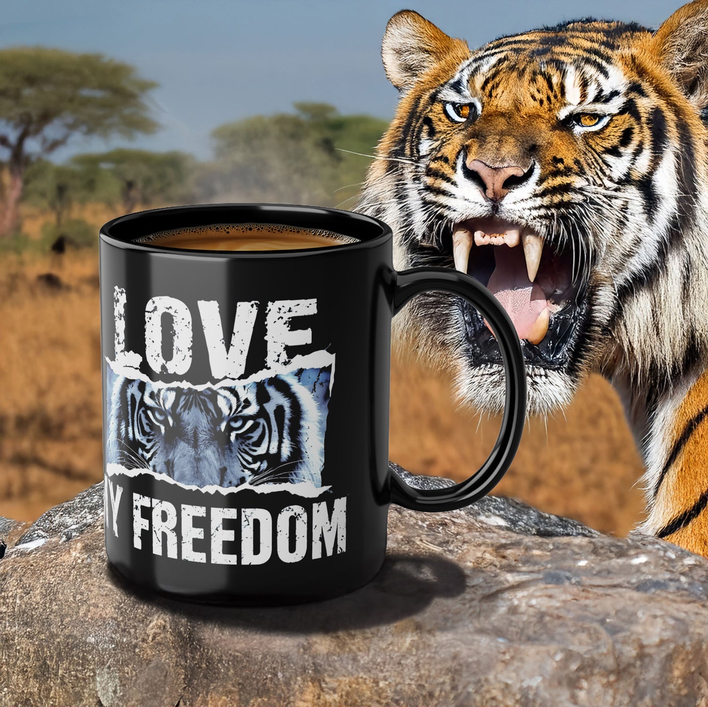 Geschenk Tasse Selbstachtung & Unabhängigkeit – Love my Freedom Statement | Keramiktasse bewusst leben | Prostlos Glücklich® Inspiration