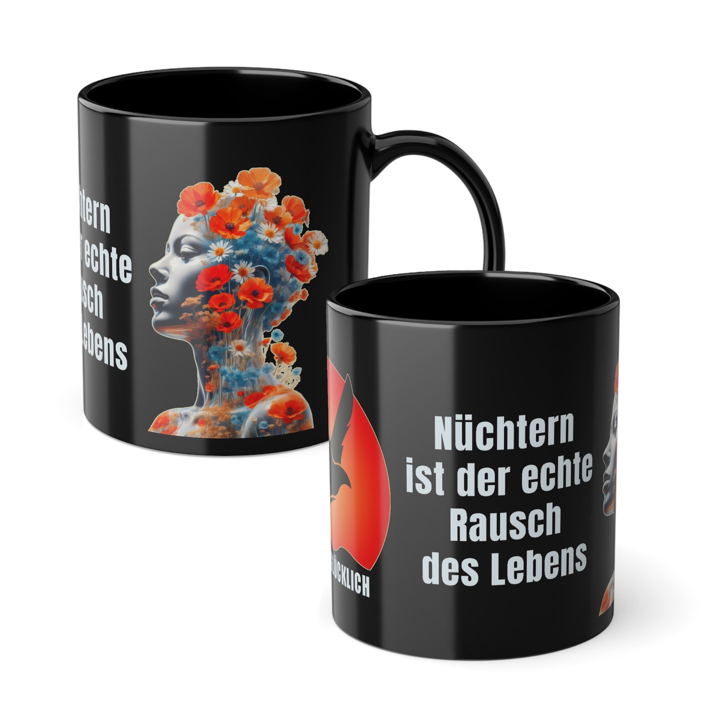 Geschenk Tasse nüchternes Leben – Klarheit & Lebensfreude | Nüchtern ist der echte Rausch Statement | Prostlos Glücklich Tasse | Inspiration