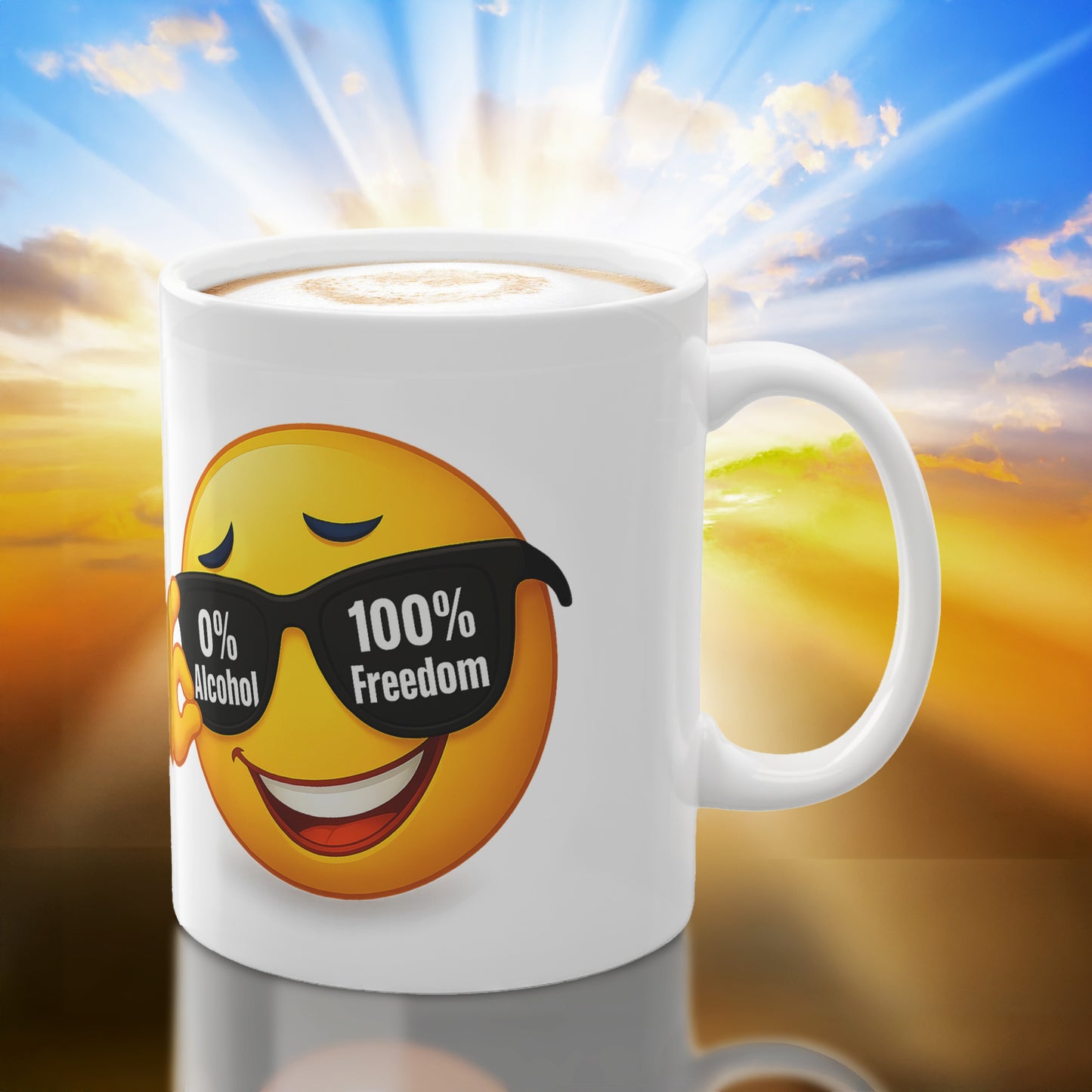 0 % Alcohol – 100 Prozent Freedom | Tasse für Mut & Selbstbestimmung | Prostlos Glücklich Geschenk für echte Freiheit
