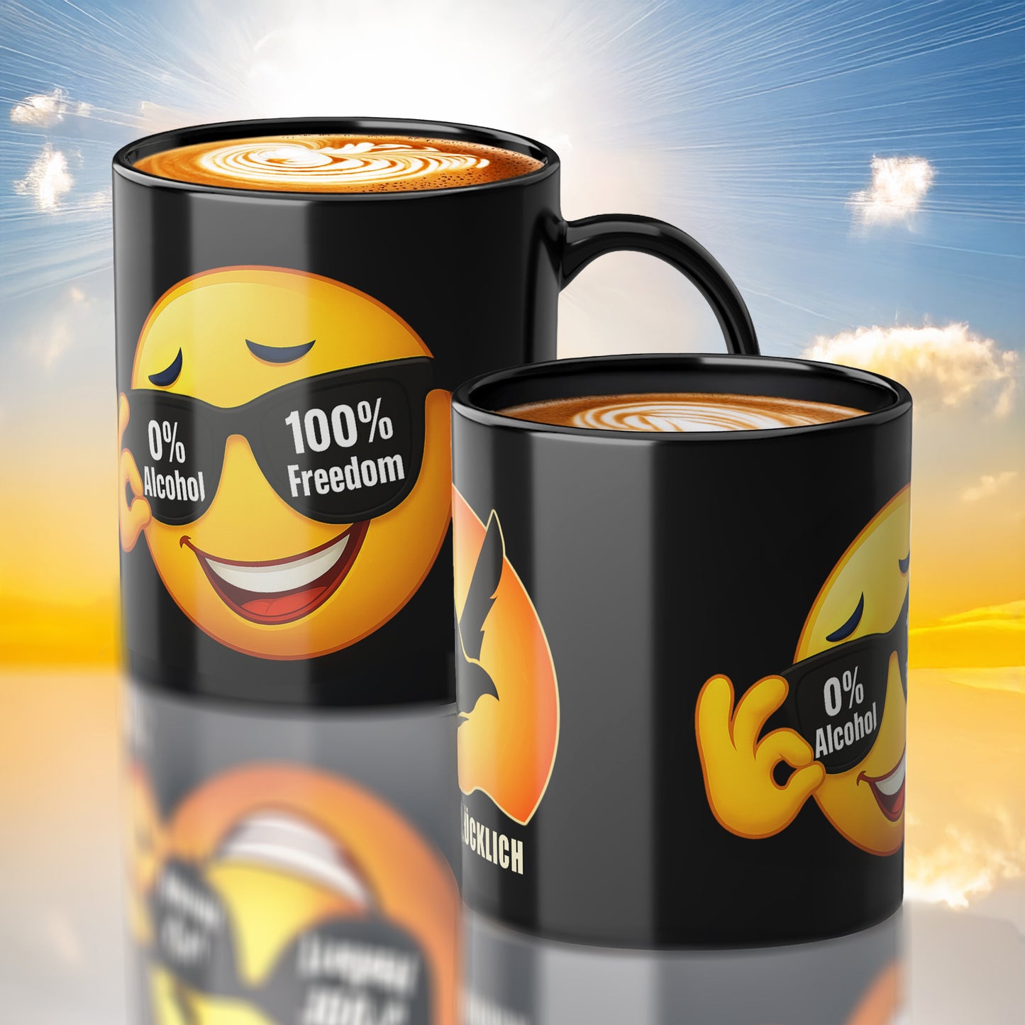 0 % Alcohol – 100 Prozent Freedom | Tasse für Mut & Selbstbestimmung | Prostlos Glücklich Geschenk für echte Freiheit