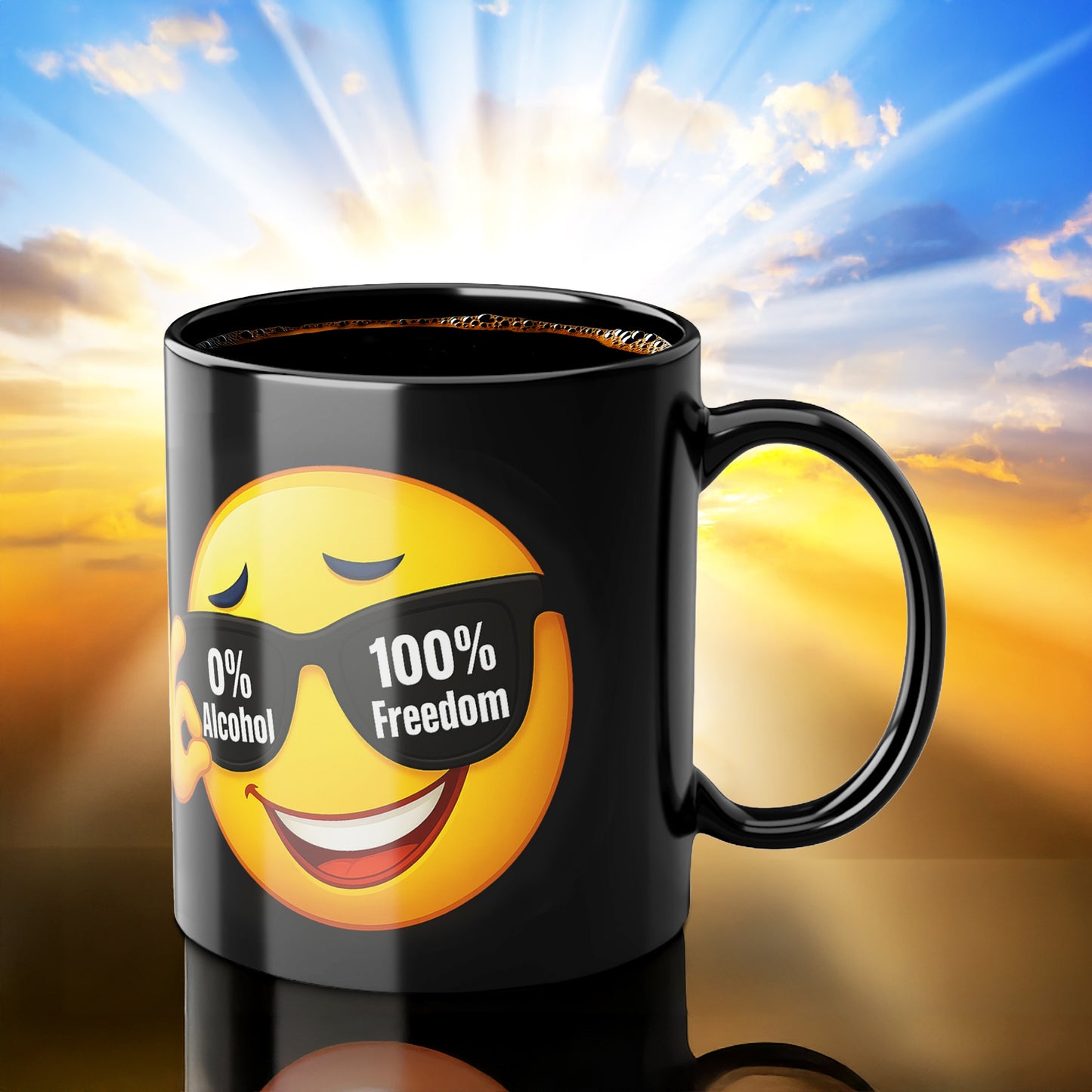 0 % Alcohol – 100 Prozent Freedom | Tasse für Mut & Selbstbestimmung | Prostlos Glücklich Geschenk für echte Freiheit