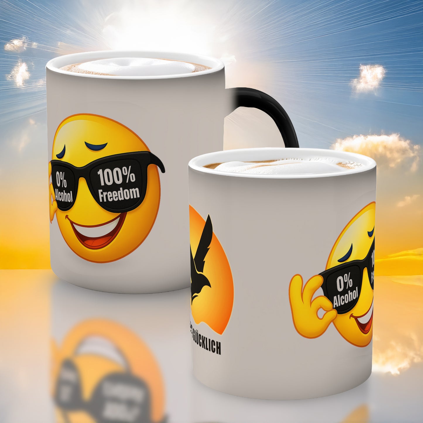 0 % Alcohol – 100 Prozent Freedom | Tasse für Mut & Selbstbestimmung | Prostlos Glücklich Geschenk für echte Freiheit