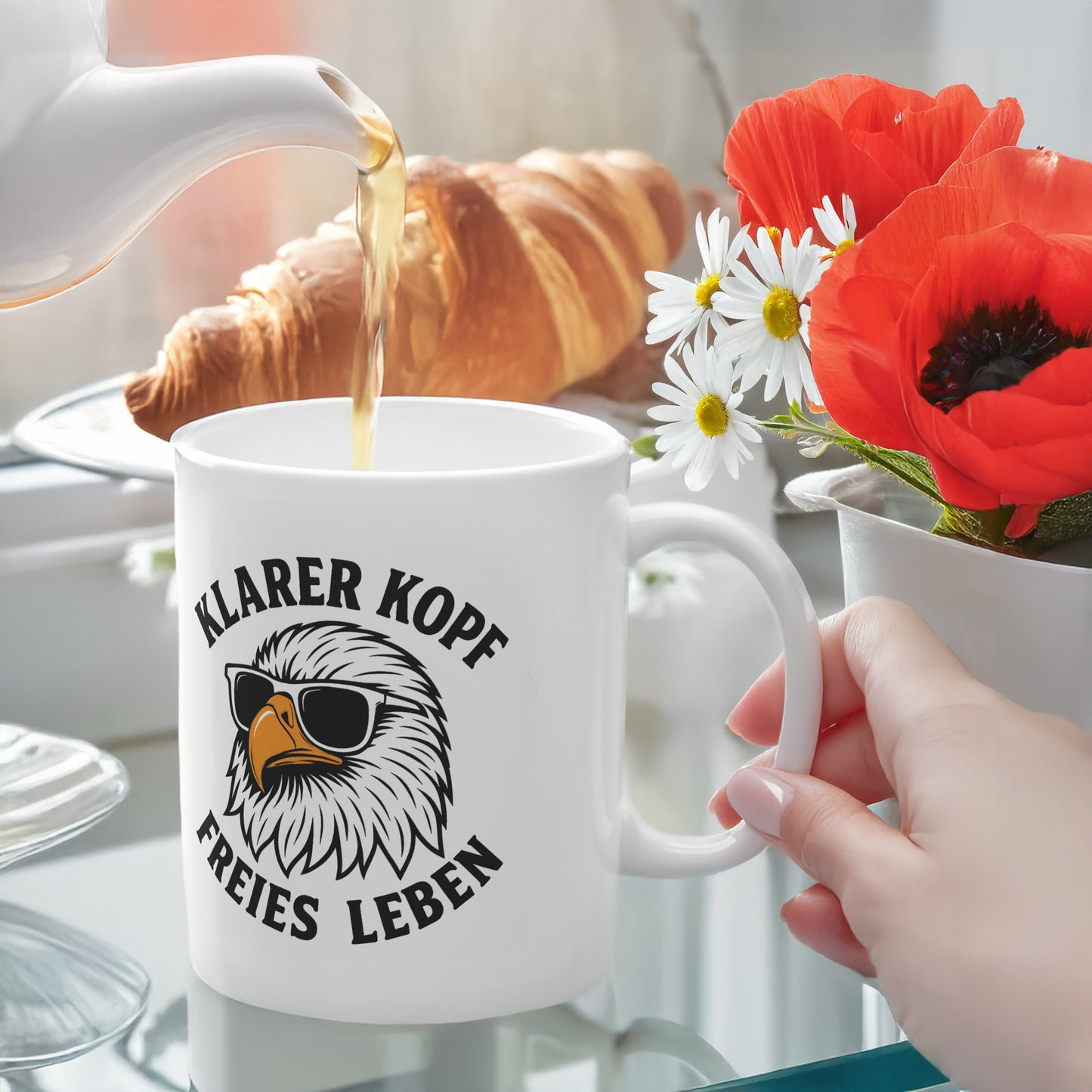 Klarer Kopf, freies Leben | Tasse für Klarheit und Selbstliebe | Prostlos Glücklich Geschenk für Energie & neue Freiheit