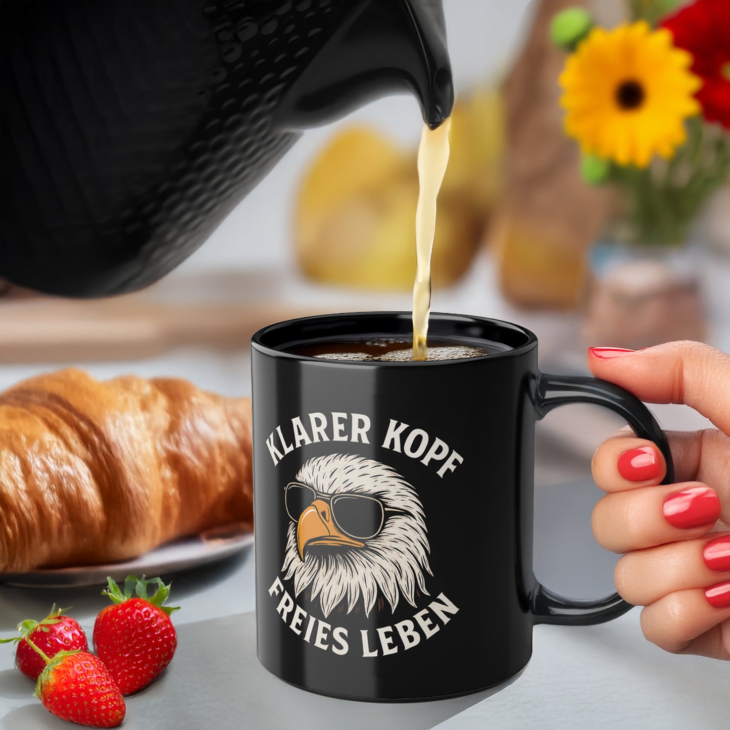 Geschenk Tasse Klarheit & Selbstliebe – Klarer Kopf, freies Leben Statement | Keramiktasse nüchtern leben | Prostlos Glücklich | Inspiration