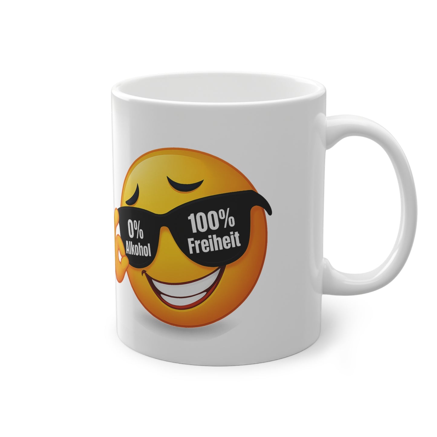 Geschenk Tasse Freiheit und Selbstbestimmung – 0 % Alkohol Statement | Keramiktasse mutig leben | Prostlos Glücklich® Tasse | Motivation
