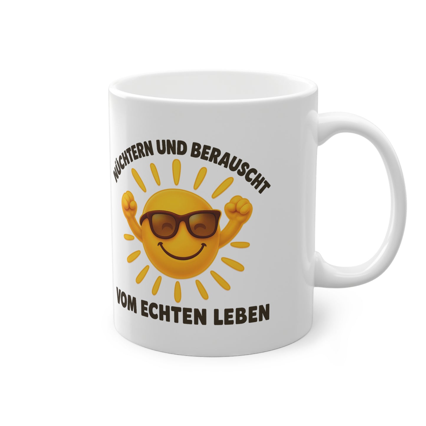 Geschenk Tasse nüchternes Leben – Klarheit & Lebensfreude | Keramiktasse bewusst leben | Prostlos Glücklich® Statement Tasse | Inspiration