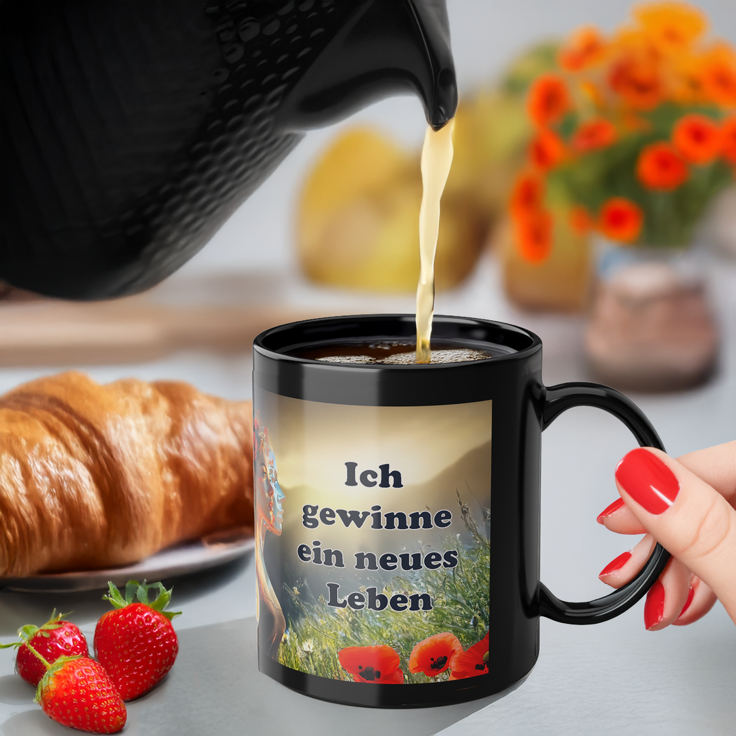Tasse Neuanfang & Freiheit – Geschenk für nüchternes Leben | Motivation Keramiktasse | Achtsamkeit | Prostlos Glücklich® | Alkohol Abstinenz