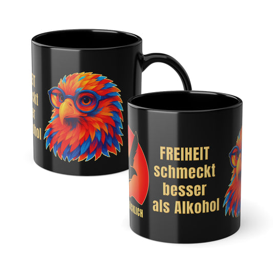 Geschenk Tasse Klarheit & Selbstliebe – Freiheit schmeckt besser als Alkohol | Keramiktasse bewusster Genuss | Prostlos Glücklich® Tasse