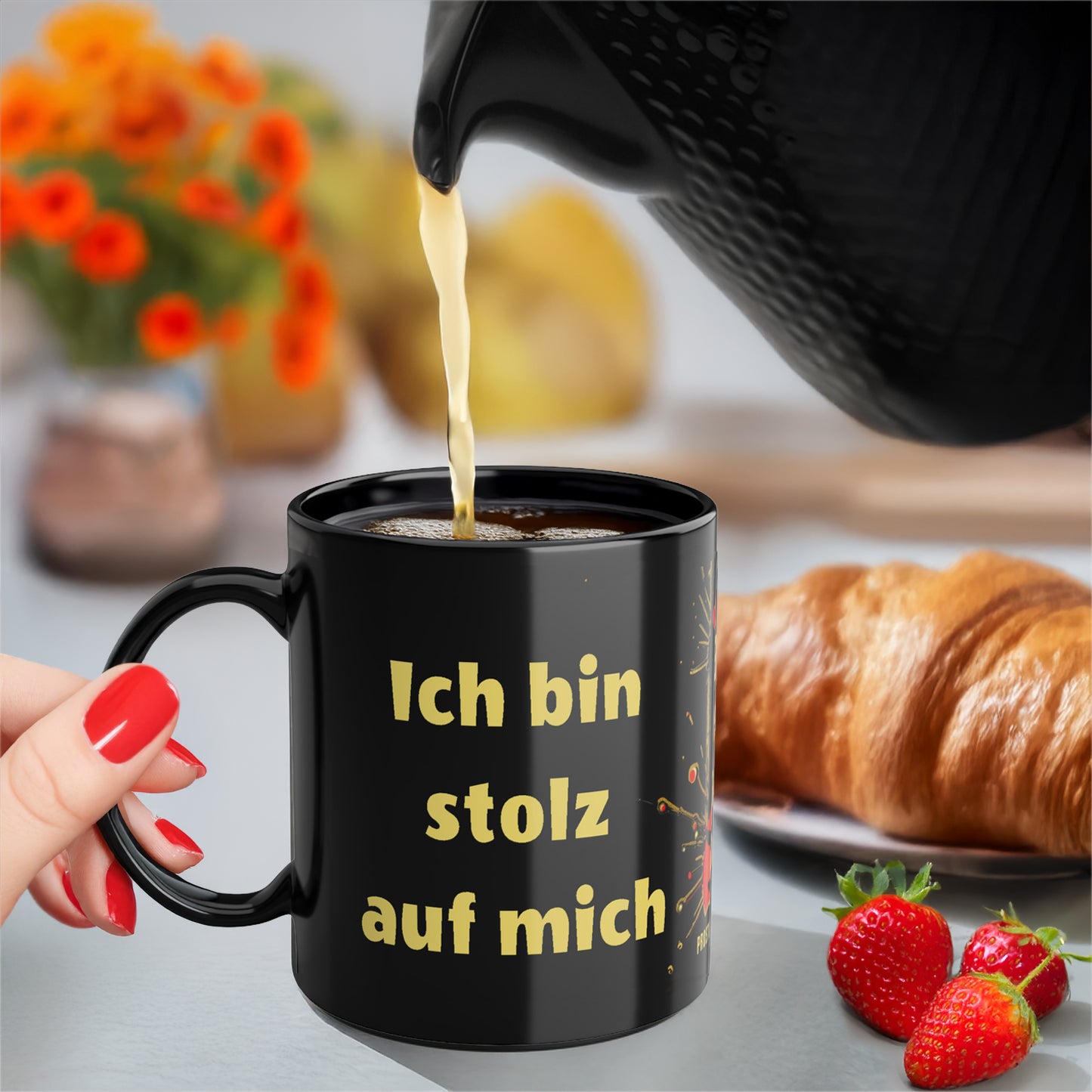 Geschenk Tasse Selbstrespekt & Freiheit – Statement für inneren Stolz | Keramiktasse bewusst leben | Prostlos Glücklich® Tasse | Inspiration