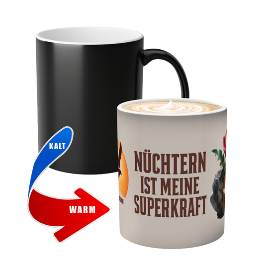 Nüchtern ist meine Superkraft – Tasse für Stärke & Selbstvertrauen | Prostlos Glücklich® Geschenk für bewusstes Leben