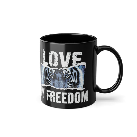 Geschenk Tasse Selbstachtung & Unabhängigkeit – Love my Freedom Statement | Keramiktasse bewusst leben | Prostlos Glücklich® Inspiration