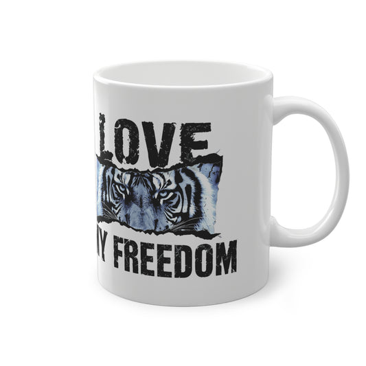 Geschenk Tasse Selbstachtung & Unabhängigkeit – Love my Freedom Statement | Keramiktasse bewusst leben | Prostlos Glücklich® Inspiration